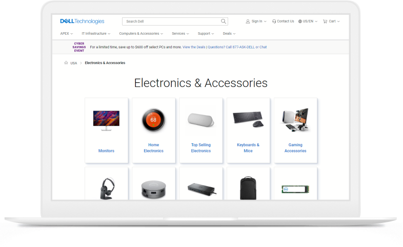 Dell Accessories SNP Homepage Redesign | Kamala the Designer