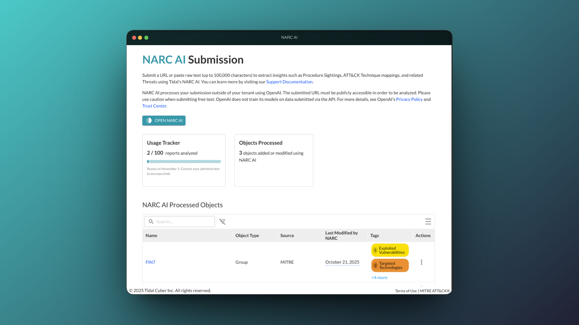 NARC — AI-assisted analysis for enterprise security teams