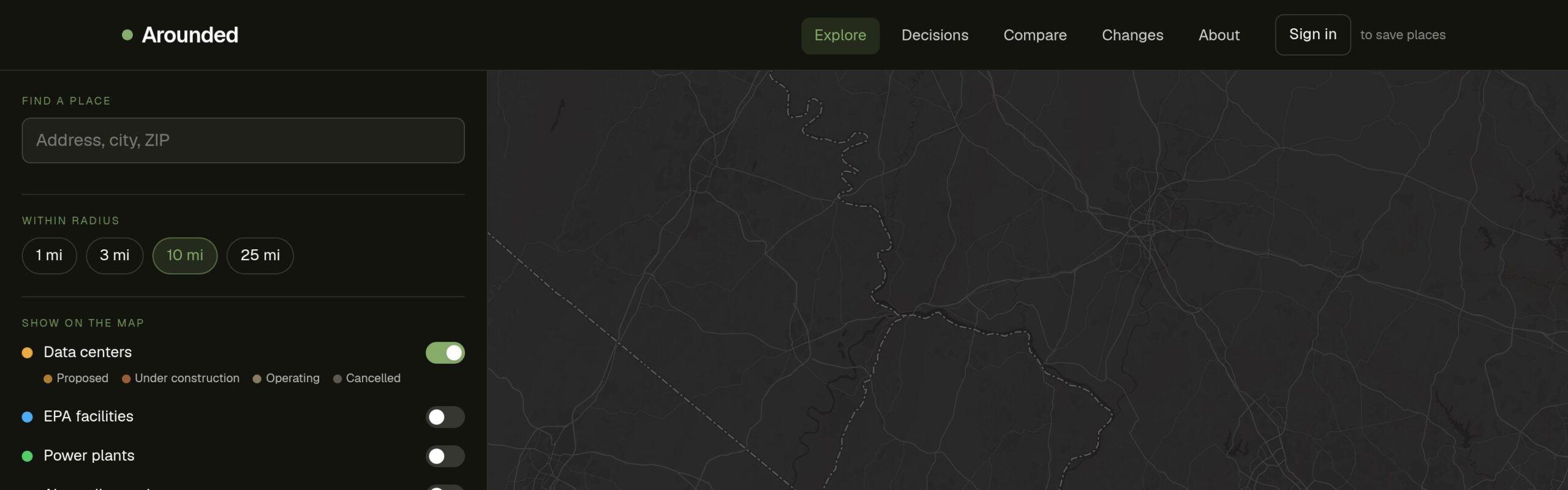 Arounded — desktop view