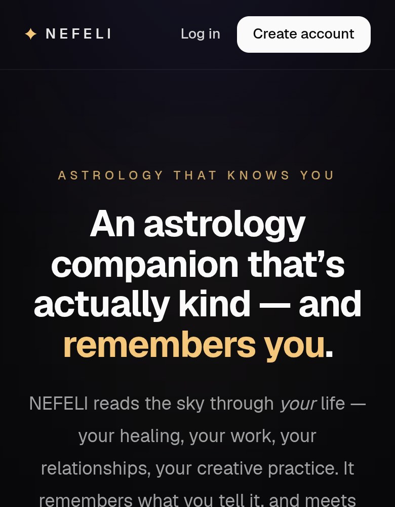 Nefeli — mobile view
